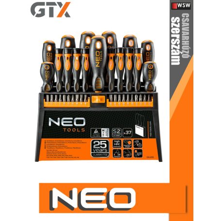 Neo Tools csavarhúzó készlet 37 db-os - szerszám