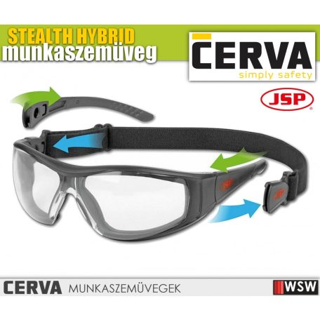 Cerva JSP STEALTH HYBRID munkavédelmi szemüveg - munkaszemüveg