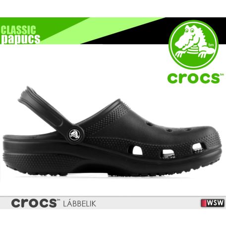 Crocs CLASSIC BLACK könnyített papucs - lábbeli
