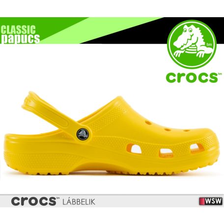 Crocs CLASSIC YELLOW könnyített papucs - lábbeli