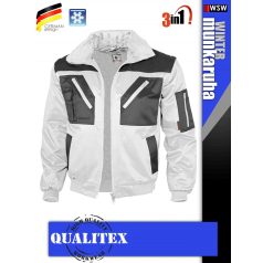   Qualitex PILOT WHITEGREY 3in1 prémium bomber téli kabát - munkaruha