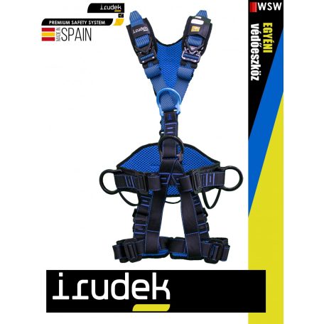 Irudek SEKURALT WIND BLUE 3 testheveder hátsó rögzítési ponttal - egyéni védőeszköz zuhanásgátlás 