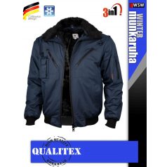   Qualitex PILOT NAVY 3in1 prémium vízálló bomber téli kabát - munkaruha