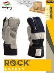   Rock Safety háromujjas marha hasíték kombinált kesztyű - 120 pár munkakesztyű - KARTON KEDVEZMÉNY 