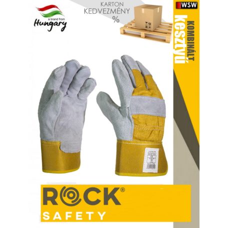 Rock Safety marha hasíték tenyerű kombinált kesztyű - 120 pár munkakesztyű - KARTON KEDVEZMÉNY 