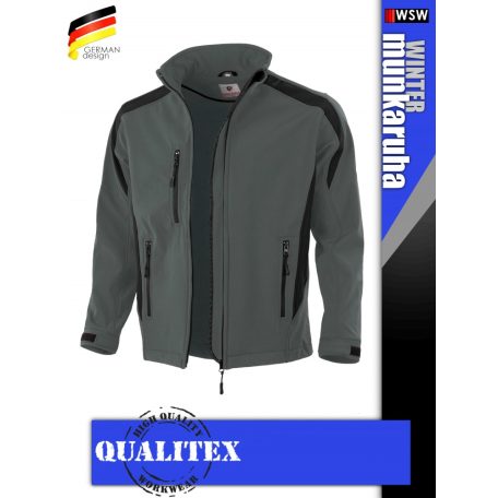 Qualitex PILOT GREYBLACK softshell prémium kabát - munkaruha