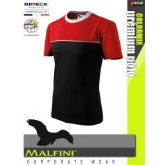 Malfini COLORMIX BLACKRED prémium pamut póló - munkaruha