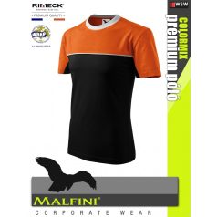   Malfini COLORMIX BLACKORANGE prémium pamut póló - munkaruha