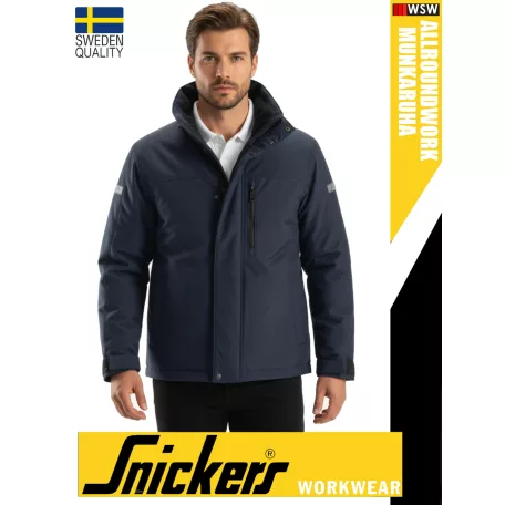Snickers ALLROUNDWORK NAVY bélelt technikai vízálló télikabát - munkaruha