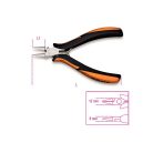 Elektronikai kerekcsőrű fogó, rövid kivitel, bimeteriális szár_1173BM