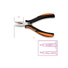 Elektronikai félkerekcsőrű fogó, rövid kivitel, polírozott bimateriális szár_1175BM