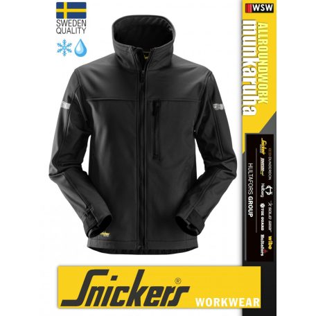 Snickers ALLROUNDWORK BLACK technikai polárbélésű softshell kabát - munkaruha