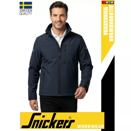 Snickers ALLROUNDWORK NAVY technikai polárbélésű softshell kabát - munkaruha