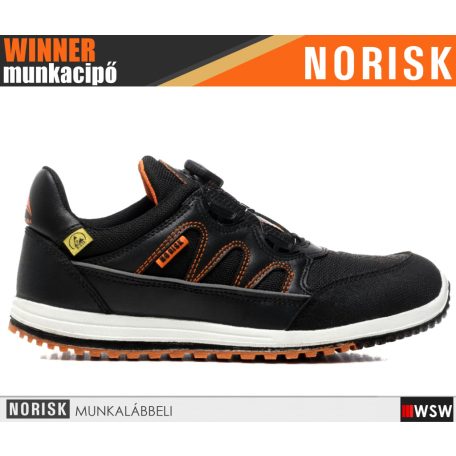 Norisk WINNER JUMPER BLACK S3 technikai prémium kompozit önbefűzős munkacipő - munkabakancs