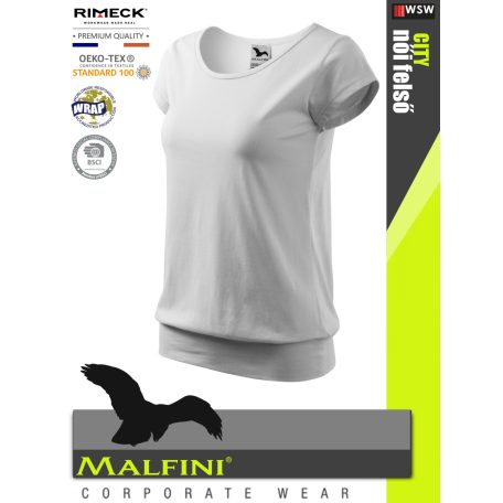 Malfini CITY WHITE 100% pamut prémium női póló 150 g/m2 - munkaruha