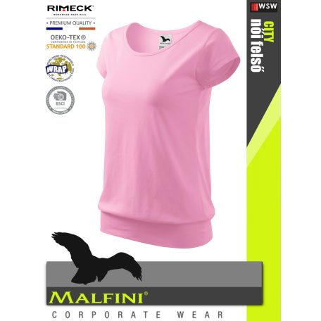 Malfini CITY PINK 100% pamut prémium női póló 150 g/m2 - munkaruha