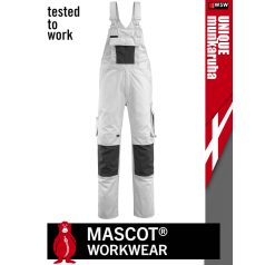   Mascot UNIQUE WHITE technikai kopásálló kantáros nadrág - munkaruha