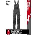 Mascot UNIQUE GREY technikai kopásálló kantáros nadrág - munkaruha