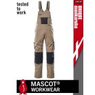 Mascot UNIQUE BEIGE technikai kopásálló kantáros nadrág - munkaruha