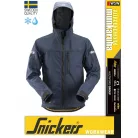 Snickers ALLROUNDWORK NAVY technikai polárbélésű kapucnis softshell kabát - munkaruha