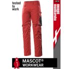 Mascot UNIQUE RED technikai kevertszálas kopásálló deréknadrág - munkaruha