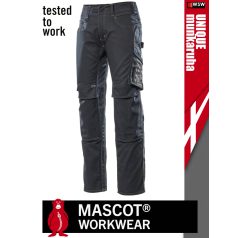   Mascot UNIQUE BLACK technikai térdprotektoros kopásálló deréknadrág - munkaruha