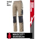 Mascot UNIQUE BEIGE technikai térdprotektoros kopásálló deréknadrág - munkaruha