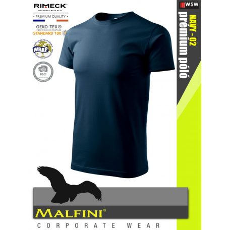 Malfini BASIC NAVY 100% pamut prémium póló 160 g/m2 - munkaruha