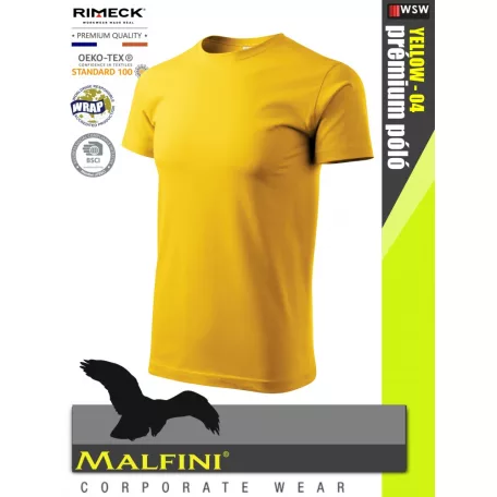 Malfini BASIC YELLOW 100% pamut prémium póló 160 g/m2 - munkaruha