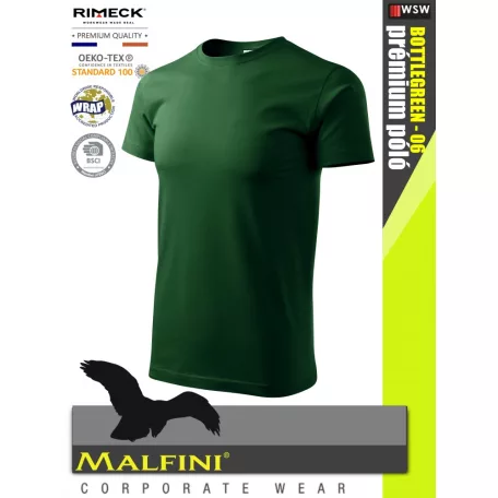 Malfini BASIC BOTTLEGREEN 100% pamut prémium póló 160 g/m2 - munkaruha