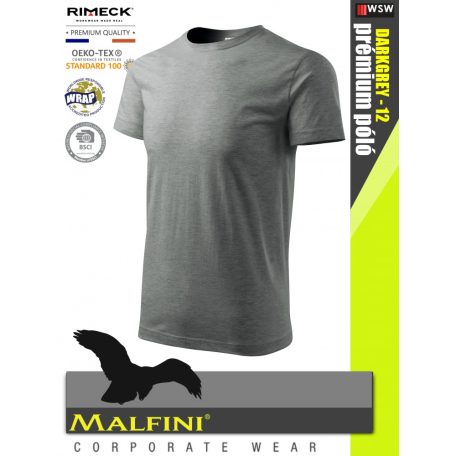 Malfini BASIC DARKGREY 100% pamut prémium póló 160 g/m2 - munkaruha