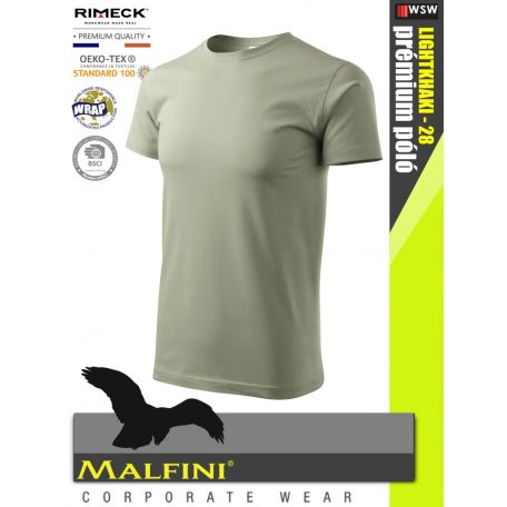 Malfini BASIC LIGHTKHAKI 100% pamut prémium póló 160 g/m2 - munkaruha