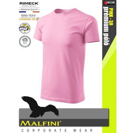 Malfini BASIC PINK 100% pamut prémium póló 160 g/m2 - munkaruha