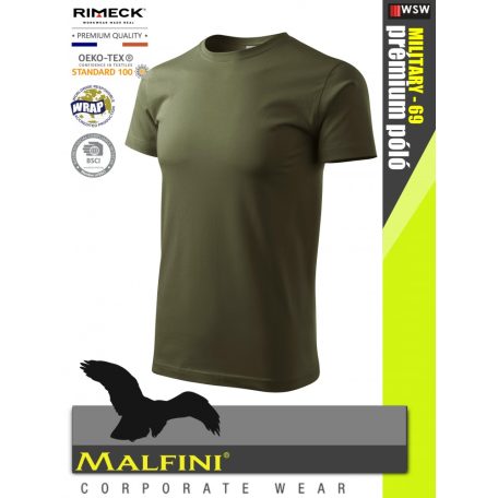 Malfini BASIC MILITARY 100% pamut prémium póló 160 g/m2 - munkaruha