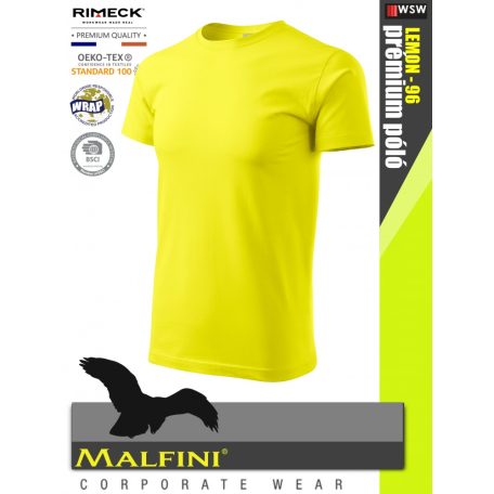 Malfini BASIC LEMON 100% pamut prémium póló 160 g/m2 - munkaruha