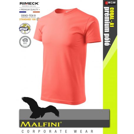 Malfini BASIC CORAL 100% pamut prémium póló 160 g/m2 - munkaruha