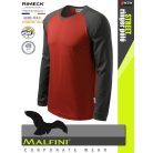 Malfini STREET MARLBORORED 100% pamut prémium férfi hosszúujjú póló 180 g/m2 - munkaruha