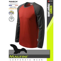   Malfini STREET MARLBORORED 100% pamut prémium férfi hosszúujjú póló 180 g/m2 - munkaruha