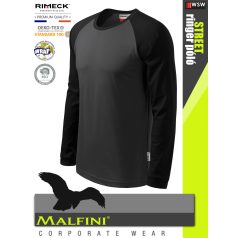   Malfini STREET EBONYGREY 100% pamut prémium férfi hosszúujjú póló 180 g/m2 - munkaruha