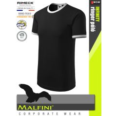   Malfini INFINITY BLACK 100% pamut prémium férfi ringer póló 180 g/m2 - munkaruha