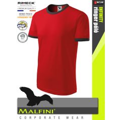   Malfini INFINITY RED 100% pamut prémium férfi ringer póló 180 g/m2 - munkaruha