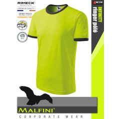   Malfini INFINITY LIME 100% pamut prémium férfi ringer póló 180 g/m2 - munkaruha