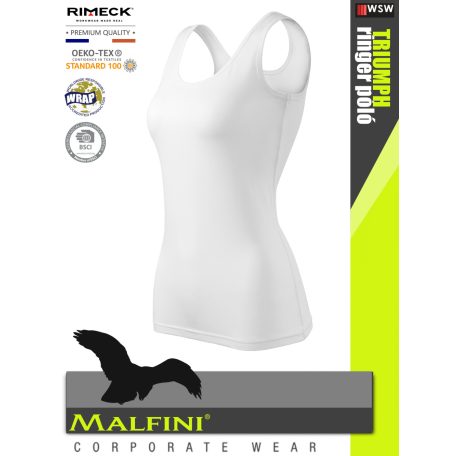 Malfini TRIUMPH WHITE pamut női pántos felső 180 g/m2 - munkaruha