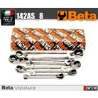 8 részes csillag-villáskulcs készlet irányváltós racsnival_142AS_8