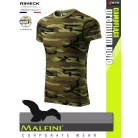 Malfini CAMOFLAGE GREEN rövidujjú prémium pamut póló - munkaruha