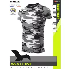   Malfini CAMOFLAGE GREY rövidujjú prémium pamut póló - munkaruha