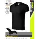 Malfini SLIMFIT BLACK 100% pamut prémium férfi v-nyakú póló 180 g/m2 - munkaruha