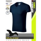 Malfini SLIMFIT NAVY 100% pamut prémium férfi v-nyakú póló 180 g/m2 - munkaruha