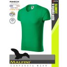 Malfini SLIMFIT KELLYGREEN 100% pamut prémium férfi v-nyakú póló 180 g/m2 - munkaruha