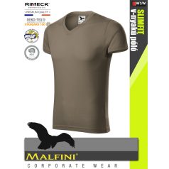   Malfini SLIMFIT ARMY 100% pamut prémium férfi v-nyakú póló 180 g/m2 - munkaruha